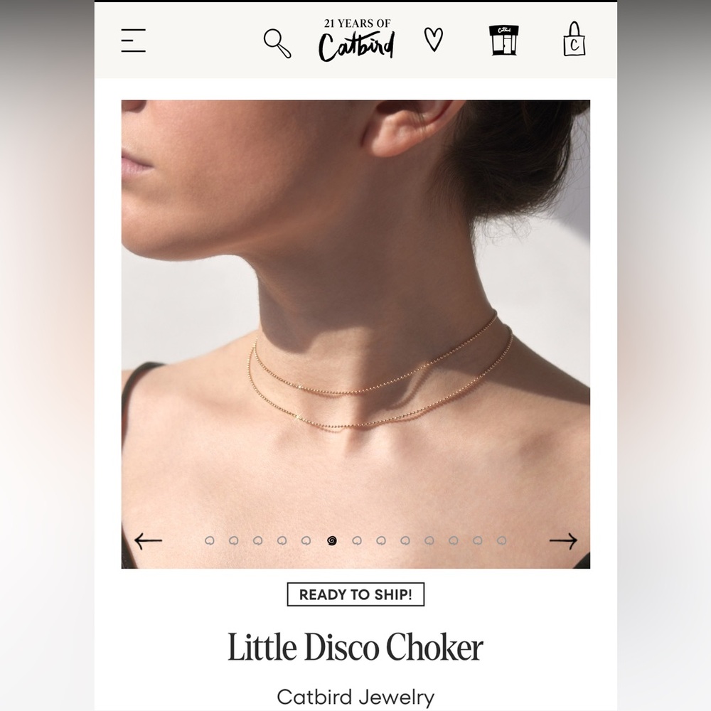 Catbird 14k gold Little Disco Choker